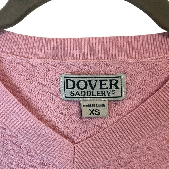 Dover Saddlery IconEQ Ladies' Rowan Equestrian Pink V-Neck Knit Sweater SZ XS - Picture 4 of 11